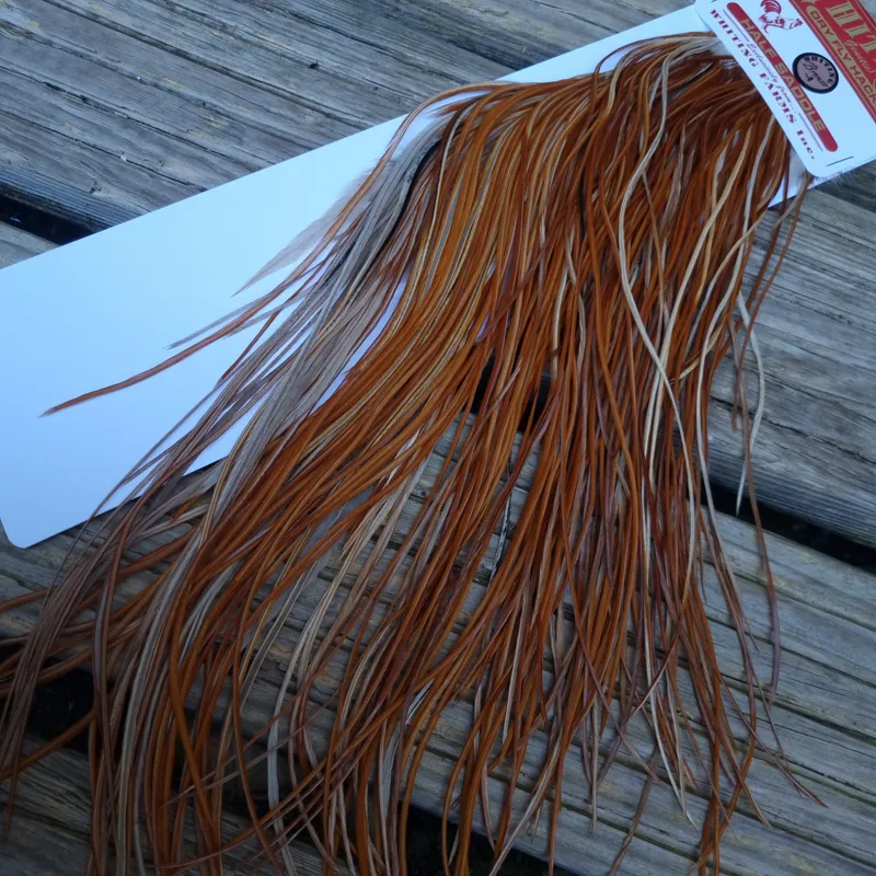Whiting 1/2 BRONZE Grade Dry Fly Rooster Saddle in Medium Ginger-3
